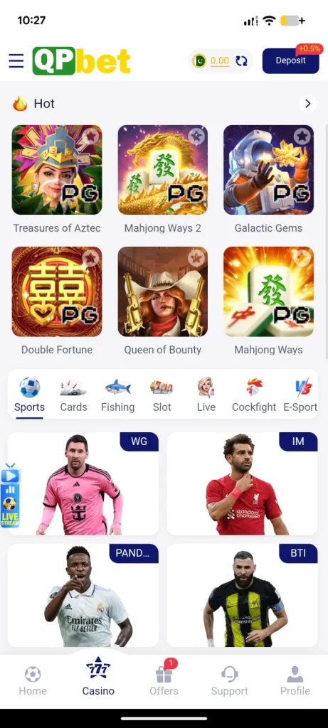 Q bet Game download